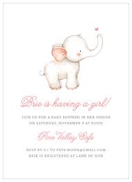 Elephant baby shower games free printable for girls. Elephant Baby Shower Invitations Match Your Color Style Free