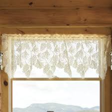 Ships free orders over $39. Loon Peak Champlain 60 Curtain Valance Color Ecru Lace Valances Black Forest Decor Lace Window Treatments