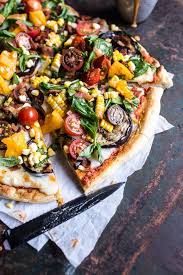 Summer Garden Pizza With Chipotle Peach And Bacon Dressing Food Recipes Garden Pizza