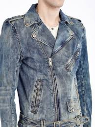 Diesel Bhonzer Jackets Diesel Official Online Store Men S Denim Style Denim Biker Jacket Diesel Denim Jacket