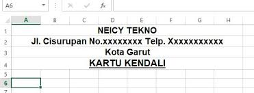 Identifikasi kategori surat penting, biasa dan rahasia. Cara Membuat Kartu Kendali Di Excel Contoh Format Kartu Kendali Neicy Tekno