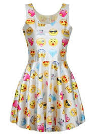Emojis Dress Perfect For Your Emojis Party Theme Funny Dress Birthday Party Dress Pleated Skater Dress