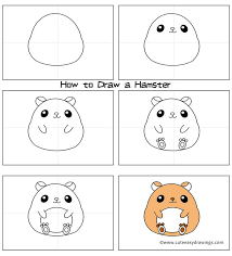 Cute Hamster Drawing Step By Step For Kids - Cute Easy Drawings | Cute Easy  Drawings, Easy Drawings, Easy Doodles Drawings