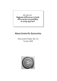 Nordea on pohjoismaiden suurin pankki. Pdf Regional Differences In Bank Office Service Accessibility An Entry Approach