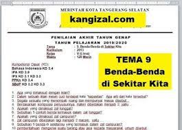 Soal uas tema 9 kelas 5 dan kunci jawaban. Soal Uas Pat Ukk Kelas 5 Tema 9 Kurikulum 2013 Revisi 2019 2020 Kang Izal Blog