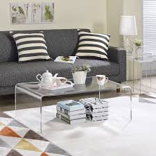 Glass coffee table with red high gloss finish base. 8 Best See Through And Acrylic Coffee Tables 2020 The Strategist
