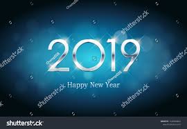 Silver Happy New Year 2019 With Abstract Bokeh And Lens Flare Pattern In Vintage Blue Color Background Sponso Happy New Year 2019 Lens Flare Photography Names