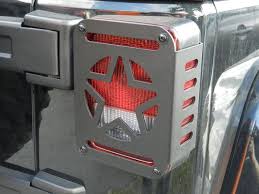 Jeep Wrangler Jk 2007 2016 Military Star Rear Tail Light Covers Guards Vms Racing