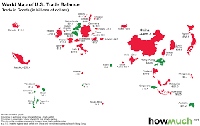 infographic the world map of the u s trade deficit