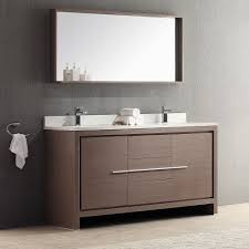 60 inch double sink bathroom vanity in ash gray with barn door style doors$21,171.00$1,629.00sku: Fresca Allier 60 Gray Oak Modern Double Sink Bathroom Vanity W Mirror