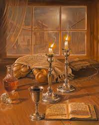 Shabbat Shalom Jewish Painting Of Are Candles Lit On Friday Etsy In 2021 Shabbat Shalom Jewish Art Jewish Sabbath