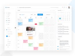 This Is The Calendar Screen Of My Project Management Series Users Can Check Tasks And Events P In 2020 Project Management Dashboard Calendar Software Dashboard Design