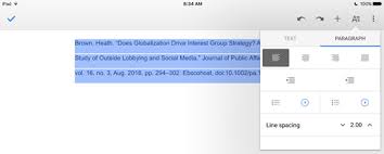 Apa format using google docs. How Do I Create A Hanging Indent In Google Docs On My Ipad Ask Com Library