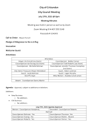 City of Crittenden City Council Meeting