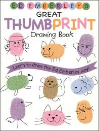 Ed Emberley S Great Thumbprint Drawing Book Thumbprint Art Fingerprint Art Ed Emberley