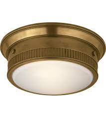 One or two over the kitchen island illuminates your snack station. Visual Comfort Tob4203hab Thomas O Brien Calliope 2 Light 12 Inch Hand Rubbed Antique Brass Flush Mount Ceiling Light