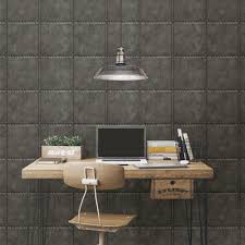 Brewster Charcoal Sheet Metal Rivets Wallpaper Sample 2701 22342sam Metallic Wallpaper Wallpaper Samples