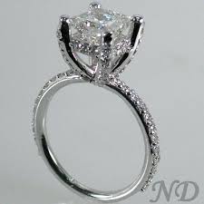 2 57ct Pave Set Diamond Engagement Ring Diamond Engagement Ring Set Engagement Rings Dream Engagement Rings