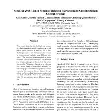 Semeval 2018 Task 7 Semantic Relation Extraction And Classification In Scientific Papers Acl Anthology
