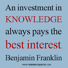An investment in knowledge – Benjamin Franklin quotes ... via Relatably.com