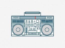 flat player vector boombox art electronics icon tape player