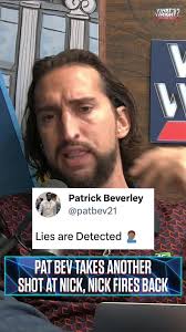 Pat Bev called out @Nick Wright again. 👀 "I said we'd see another Steph  before we see another Magic. ... We won't see another Pat Bev again either  unless you have a satellite dish to let you watch ...