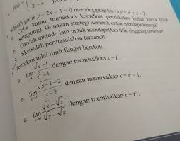 Home matematika kelas 5 kunci jawaban matematika kelas 5 halaman 4, 5, 7, 8, 9, dan 10. Tentukan Nilai Limit Fungsi Berikut Minta Bantuannya Ya Kakak2 Semua Terima Kasih Brainly Co Id