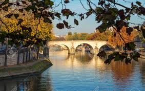 The parisii tribe who inhabited ile de la cité built the first bridges in paris, the petit pont and the grand pont, in 52 bc. The Bridge Pont Marie Over Seine River In Early Morning Paris Stock Photo Picture And Royalty Free Image Image 78050116