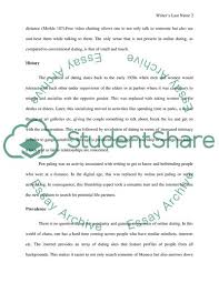 If you and your partner share a computer or any other. Online Dating Research Paper Example Topics And Well Written Essays 2000 Words