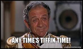 Tiffin [TIF-in] (n.)