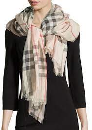 Burberry Giant Check Woolsilk Gauze Scarf In Pink Lyst | arnoticias.tv