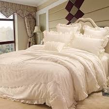 6 floral white sweet satin victorian comforter bedding sets. Fancy Bridal Style Victorian Lace Design Fluffy Full Queen Size Bedding Sets Enjoybedding Com