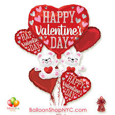 Find images of happy valentines day. Happy Valentines Day Floating Bears Balloon Bouquet New York Delivery
