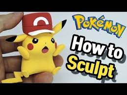 Sculpting Ash Hat Pikachu Pokemon In Clay Youtube Clay Pokemon Pikachu Pikachu Pokemon