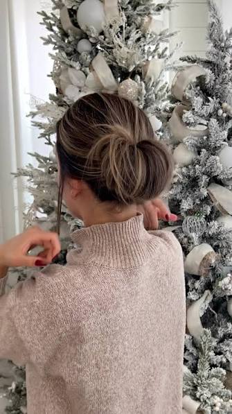 Messy Christmas Bun