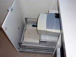 Kitchen Cabinets As Desk Printer Storage Home Office Storage Ikea Desk