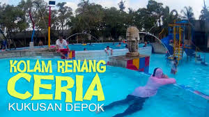 Untuk tiket masuk transera waterpark ini juga terbilang sangat murah loh. Kolam Renang Ceria Kukusan Sebelahnya Waterpark Ceria Youtube