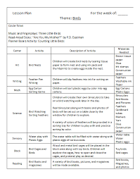 Webbing For Lesson Plans In Preschool Kindergarten Lesson Plans Template Preschool Lesson Plan Template Kindergarten Lesson Plans