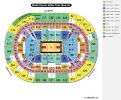 Map Of The Moda Center Rose Bowl 3d Seating Chart Moda