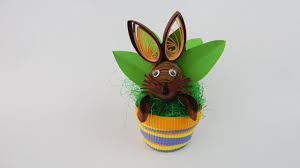 Der hase ist das tier der liebesgöttin aphrodite sowie der germanischen erdgöttin holda. Easter Decoration Easter Bunny Diy Quilling Bunny In A Pot Osterhase Youtube