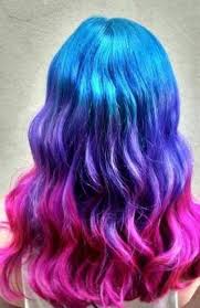 36 Ideas Hair Tips Blue Purple Blue And Pink Hair Hair Color Unique Colored Hair Tips