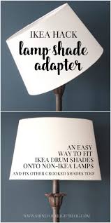 Diy ikea floor lamp shade. How To Fit Ikea Shades Onto Non Ikea Lamps And Fix Other Crooked Shades Diy Lamp Makeover Ikea Lamp Ikea Lamp Shade