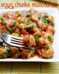 Soya Chunks Manchurian Soya Chunks Recipes Raks Kitchen Recipe Soya Chunks Recipe Indian Food Recipes Vegetarian Food