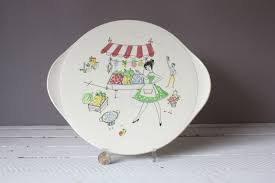 Runde Vintage Kuchenplatte Keramik 50s 60s Pizza Cake Plate Alte Tortenplatte Grosser Kuchenteller Floral Retro Te Tortenplatte Pizzateller Kuchenplatte