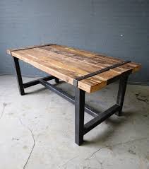 Industrial Chic Custom Medieval Reclaimed Timber Dining Table Steel Frame Bar Timber Dining Table Wood And Metal Restaurant Furniture