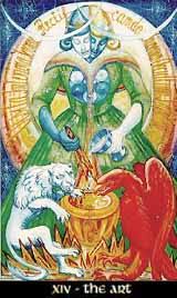 If you look at the chart of tarot birth cards, you may notice that the pairings are also formed by addition. The Art Tarot Trump Xiv Major Arcana Cards Thoth Crowley