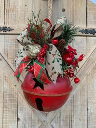 Hanging Christmas Bell Rustic Christmas Home Decor Etsy In 2021 Christmas Tree Decorations Diy Holiday Crafts Christmas Christmas Bells