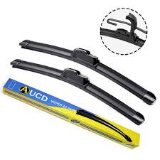 Aucd 26 14 Wiper Blades Universal U J Type Soft Frameless Bracketless Auto Car Windshield Wiper Applicable For Rain Freezing Weather Set Of 2 Amazon In Car Motorbike