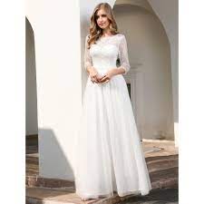 Ever Pretty Ever Pretty Women S Sweetheart Illusion Half Sleeve Floral Lace Wedding Dress 00719 White Us4 Walmart Com Wedding Dresses Sheer Sleeves Sheer Wedding Dress Modest Wedding Gowns