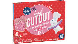 Heart shape cutout sugar cookie dough: Pillsbury Heart Cutout Shape Sugar Cookie Dough Pillsbury Com